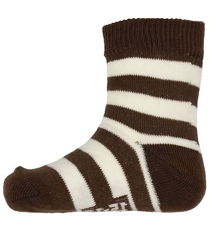 Minymo Socks - 5-Pack - Cocoa Brown w. Pattern