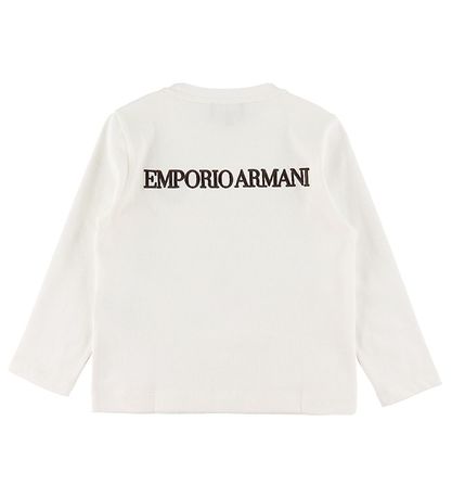 Emporio Armani Blouse - White/Brown w. Logo
