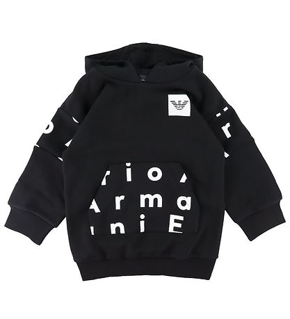Emporio Armani Kapuzenpullover - Schwarz m. Print