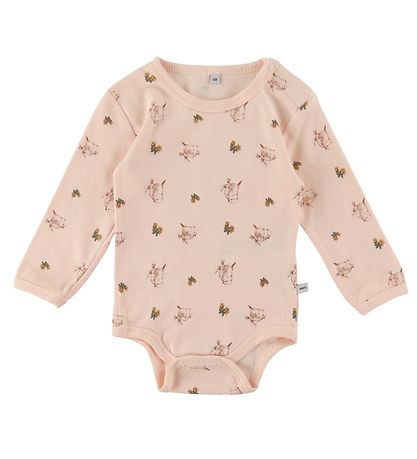 Pippi Baby Bodysuits L/æ - 4-Pack - Dusty Rose