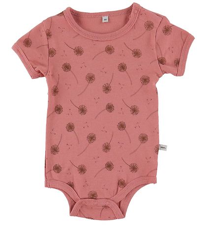 Pippi Bodysuit s/s - 4-Pack - Dusty Rose