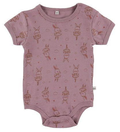 Pippi Baby Bodysuit k/æ - 4-Pack - Dusty Rose