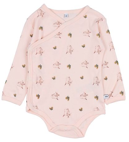 Pippi Baby Bodysuit L/æ - 4-Pack - Dusty Rose