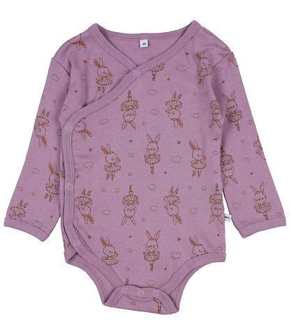 Pippi Baby Bodysuit L/æ - 4-Pack - Dusty Rose