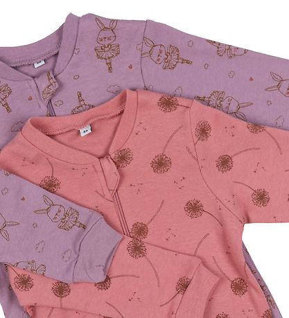 Pippi Baby Strampler - Schlafanzug - 2er-Pack - Dusty Rose
