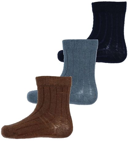 Minymo Socks - Rib - 3-Pack - Dark Navy