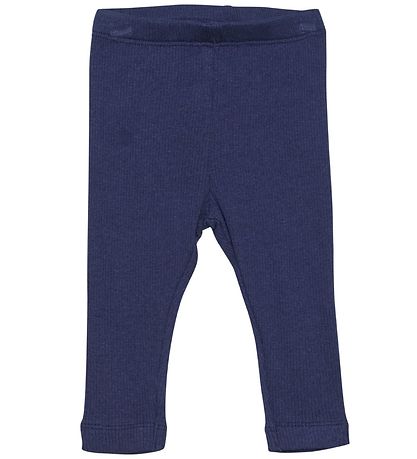 Minymo Leggings - Rib - Dark Dökkblátt