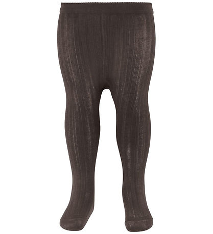 MP Strømpebukser - Rib - Dark Brown