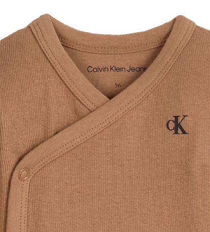 Calvin Klein Wrap Bodysuit l/s - Timeless Camel