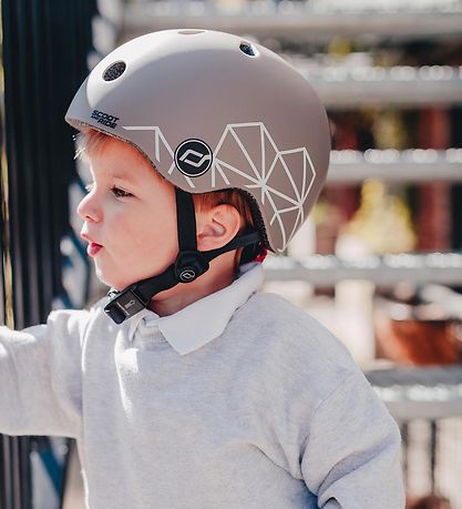 Scoot and Ride Bicycle Helmet - Brown Lines