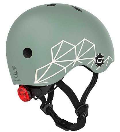 Scoot and Ride Fahrradhelm - Green Linien