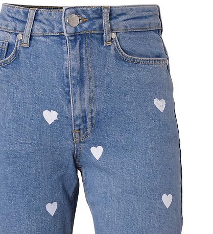Hound Jeans - Heart Prentað Gallaefni - Blár