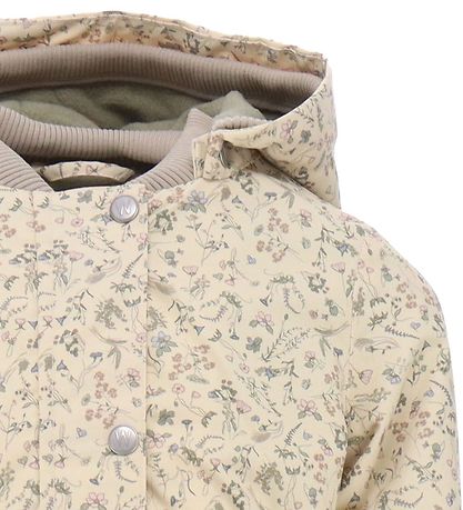 Wheat Lightweight Jacket w. Fleece - Gry - Wild Flowers