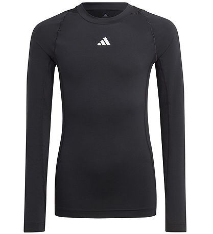 adidas Performance Stuttermabolur - TF LS Tee Y - Svart