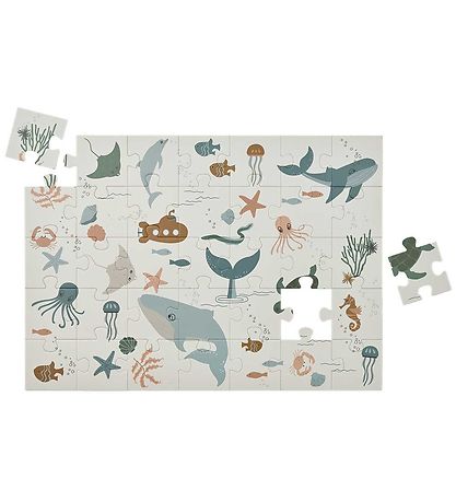 Liewood Puzzlespiel - 35 Teile - Jimmie - Sea Kreaturen