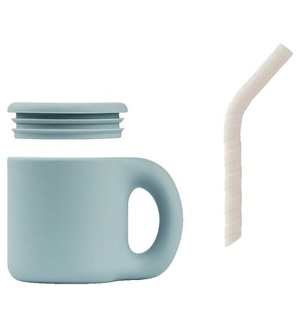 Liewood Cup w. Straws - Jenna - Sandy/Sea Blue