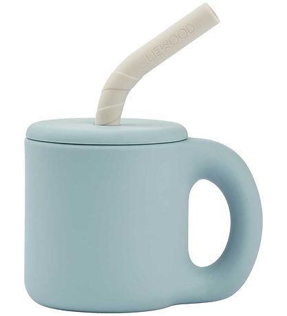 Liewood Cup w. Straws - Jenna - Sandy/Sea Blue