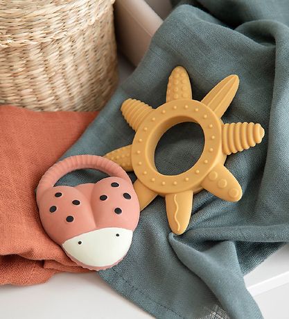 Sebra Teether - Natural Rubber - The Ladybug Luca - Red
