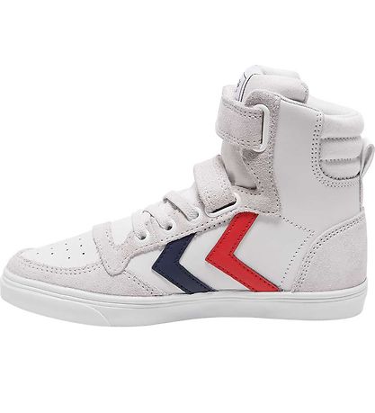 Hummel Kngor - Slankare Stadil Leather High Jr. - Vit