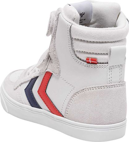 Hummel Kngor - Slankare Stadil Leather High Jr. - Vit