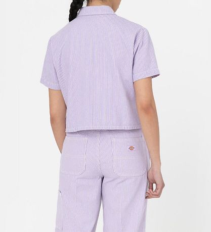 Dickies Shirt - Hickory per Hickory - Purple/White Striped