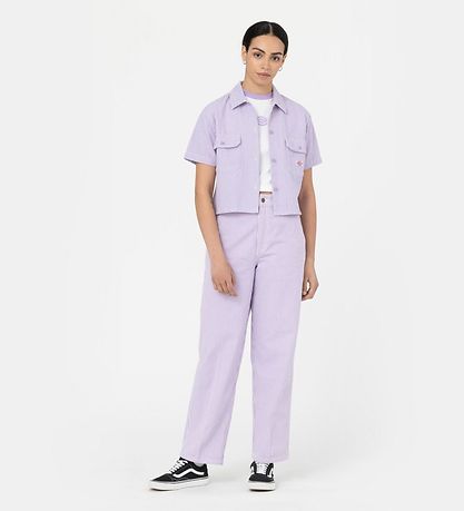 Dickies Shirt - Hickory per Hickory - Purple/White Striped