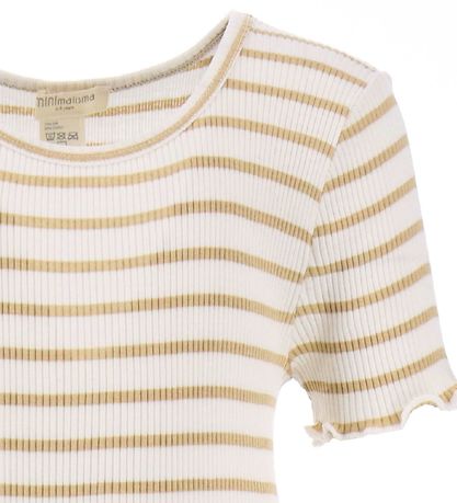 Minimalisma T-shirt - Silk/Cotton - Flower - Honey Stripes