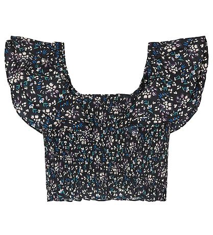 Designers Remix Topp - Sandrine - Black Flower Print