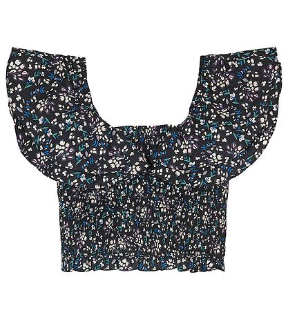 Designers Remix Topp - Sandrine - Black Flower Print