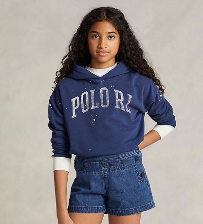 Polo Ralph Lauren Kapuzenpullover - Uhr Hill - Navy m. Weiß
