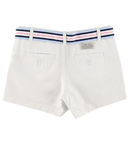 Polo Ralph Lauren Shorts - Uhr Hill - Weiß m. Gürtel