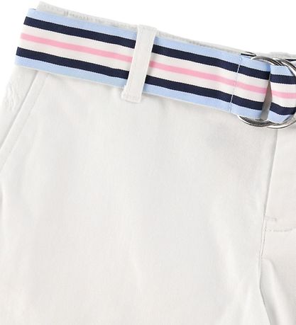 Polo Ralph Lauren Shorts - Uhr Hill - Weiß m. Gürtel