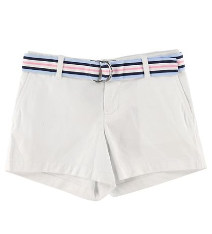 Polo Ralph Lauren Shorts - Uhr Hill - Weiß m. Gürtel