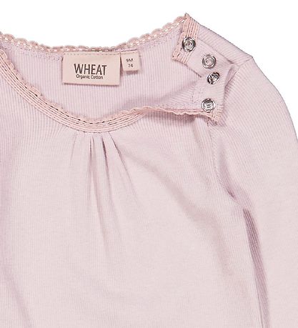 Wheat Bodysuit /s - Rib - Lace - Soft Lilac