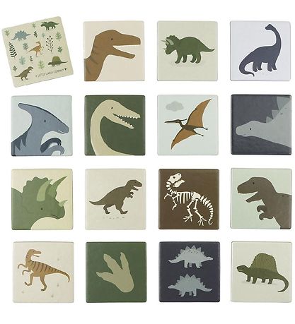 A Little Lovely Company Memory Game - 30 Bricks - Dinosaur