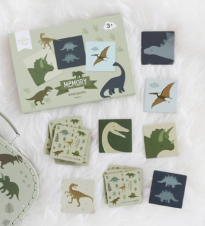 A Little Lovely Company Memory Game - 30 Bricks - Dinosaur