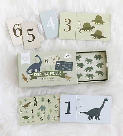 A Little Lovely Company Puzzle Game w. Numbers 1-10 - Dinosaur