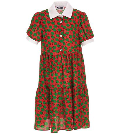 Moschino Kleid - Rot/Grün m. Beere