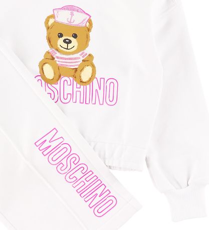 Moschino Sweat Set - White/Pink w. Print/Sequins