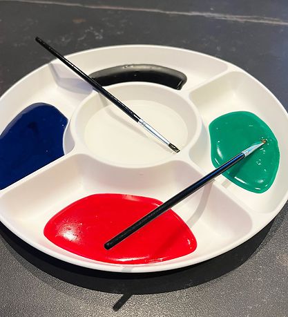 SnikSnack Snacktablett - 5 Fächer - 25 cm - Weiß