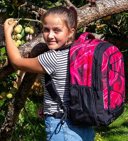 Jeva School Backpack - Survivor - Pink Lightning