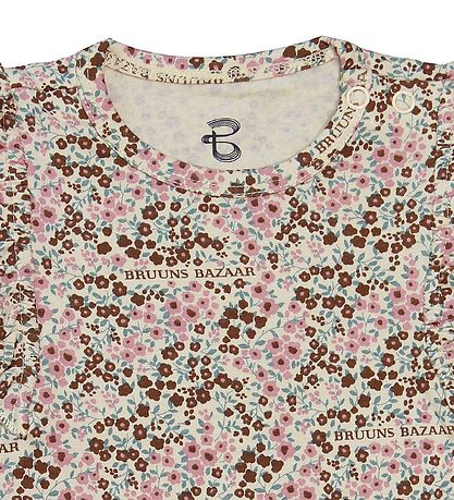 Bruuns Bazaar Bodysuit /s - Martine - Beige w. Flowers