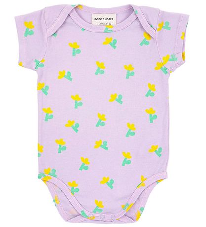 Bobo Choses Bodysuits s/s - 2-Pack - Sea Flower - White/Purple