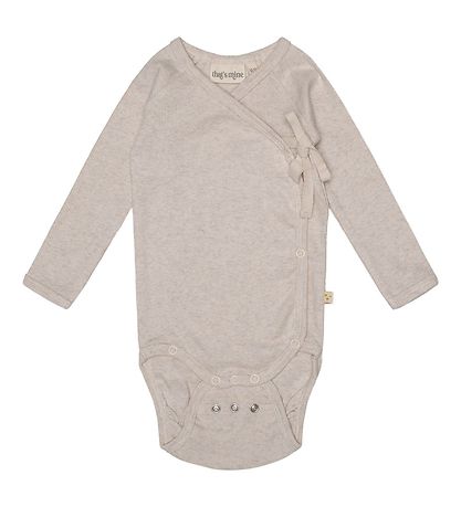That's Mine Wrap Bodysuit - Becca - Rib - Light Brown Melange
