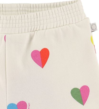 Stella McCartney Kids Sweat Shorts - White w. Hearts