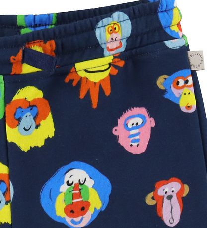 Stella McCartney Kids Sweat Shorts - Navy w. Monkeys