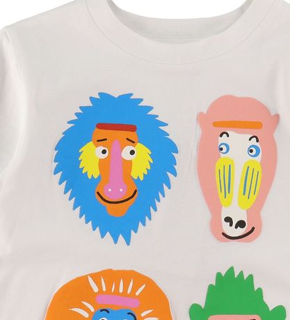 Stella McCartney Kids T-Shirt - Weiß m. Affen