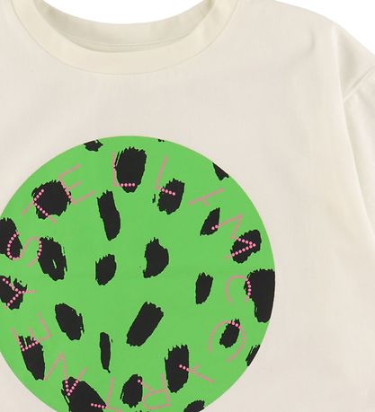 Stella McCartney Kids Stuttermabolur - Skera - Hvítt M. Grænt