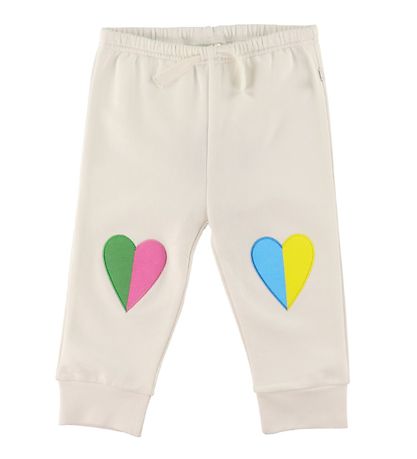 Stella McCartney Kids Joggingbuxur - Hvítt M. Hjörtu