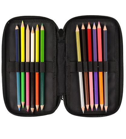 Jeva Pencil Case w. Contents - Twozip - Rainbow Mermaid